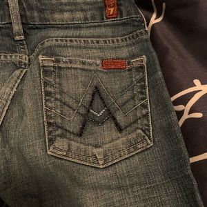7 For All Mankind Swarovski crystal A pocket jeans